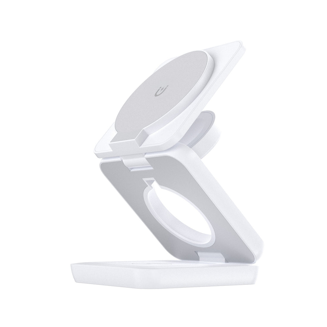 Three in one wireless charger with foldable magnetic suction suitable for iPhone wireless charging, phone holder desktop